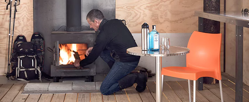 Open Hearth Wood Fireplace Installation in Chambly, QC